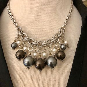 Brighton “Bauble Bath” Pearl Silver Necklace